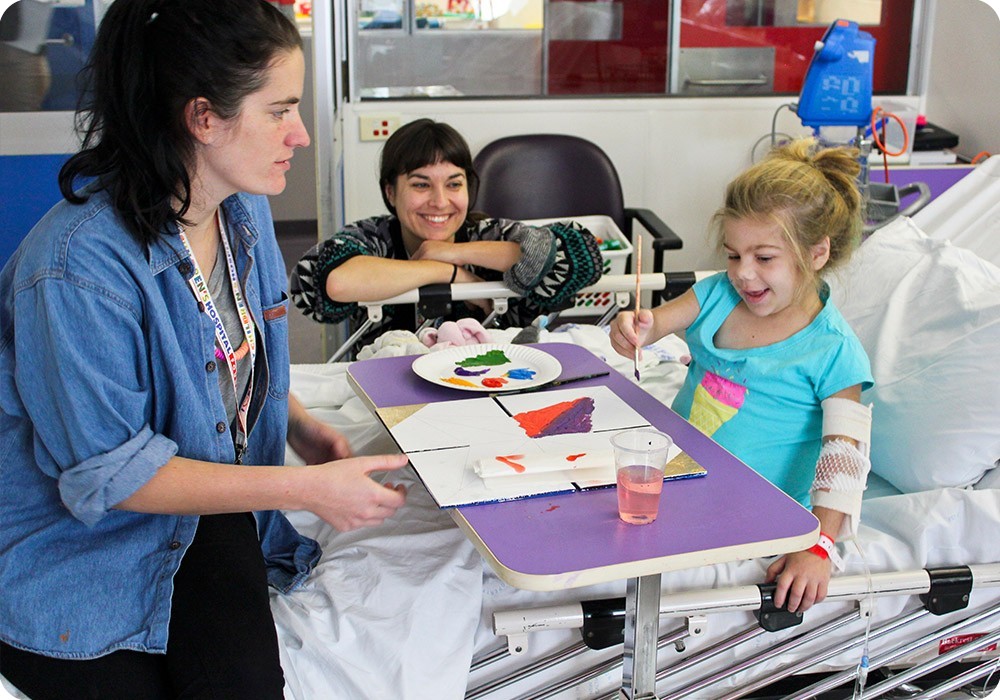 Patient painting at Sydney Children's Hospital, Randwick Patient painting at Sydney Children's Hospital, Randwick