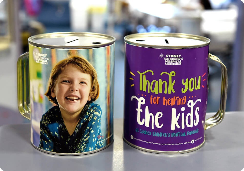 Sydney Children's Hospital Foundation collection tins Sydney Children's Hospital Foundation collection tins